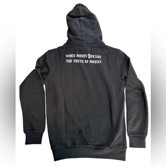 Left Point Black Graphic Hoodie for Men New - Picture 7 of 9